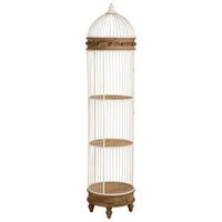 estanteria de madera y metal de 3 baldas blanca 40x40x176h cm