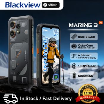 Smartphone Blackview OSCAL MARINE 3, pantalla HD 90 Hz de 6,56