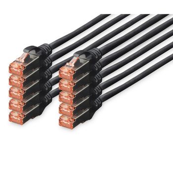 Digitus Cable de Red S-FTP Cat. 6 LSZH 3m Negro 10 Unidades