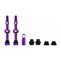 muc-off - juego de valvulas tubeless v2 44 mm para bicicleta de montana y carretera fabricado en aluminio 7075 con sistema de flujo de aire libre y ranura allen de 4 mm para instalacion facil