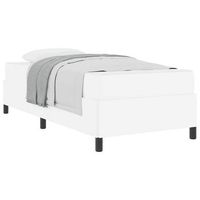estructura de cama con colchon con colchon blanco 90 x 200 cm
