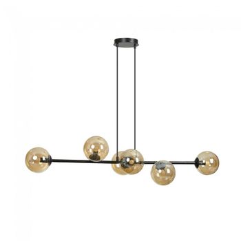 Lámpara de techo palma ámbar (6 luces)
