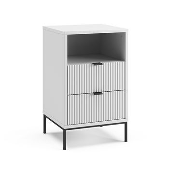 Mesilla De Noche Eliza 40 X 66 Cm Con 2 Cajones Y 1 Compartimento Vicco