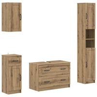 juego de armarios de bano de 4 piezas utrecht roble artisan vidaxl