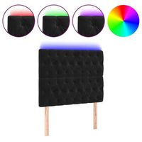 cabecero con luces led terciopelo negro 90x7x118128 cm vidaxl