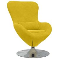 sillon huevo amarillo terciopelo vidaxl
