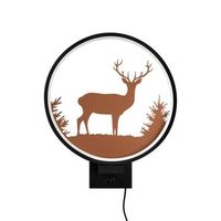 lampara de pared xmas23 cobre negro metal 30x36x10 cm