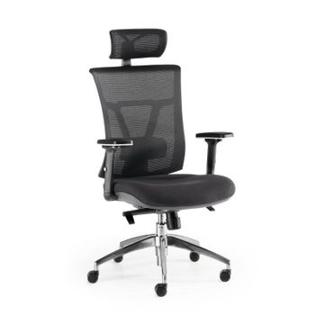 Euromof Ankara Silla de Oficina con Cabecero Negro