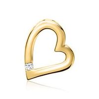 14 quilates oro amarillo colgante corazon diamante 0034 ct
