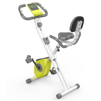 bicicleta estatica plegable con monitor lcd y soporte para tablet resistencia magnetica de 8 niveles y sensores de pulsoverderattantree