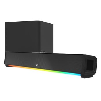 RAMPAGE RM-1 2 x 15 W + 34 W TF/BT/AUX/USB RGB Gaming Soundbar Speaker