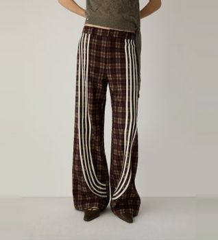 LAAGAM para mujer. M4053 Pantalón de cuadros Zion marrón (40), Casual, Poliéster
