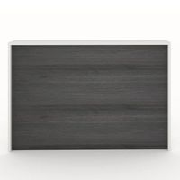 mostrador de recepcion y oficina facil montaje y robusto laminado con frontal color roble azabache fabricado en espana 160x105x50 cm