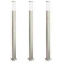 balizas de iluminacion 3 unidades 110 cm acero inoxidable ip44 vidaxl