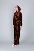 sudadera de chenilla con cremallera completa dark brown