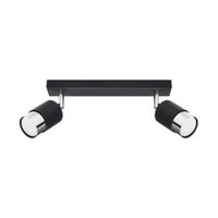 lampara de techo negrocromo acero alt 18 cm