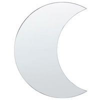 espejo de pared de vidrio plateado 40 x 60 cm luna creciente sin marco pesmes