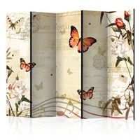 biombo - melodies of butterflies ii 225x172 cm