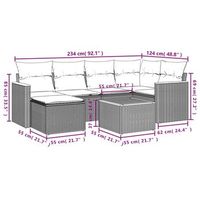 conjunto de sofa exterior con cojines juego de 7 piezas