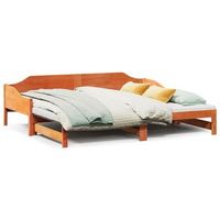 sofa cama nido madera maciza de pino marron cera 90x190 cm