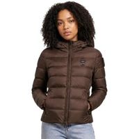 blauer chaqueta chaqueta corta acolchada pluma charme para mujer para mujer