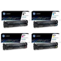 original multipack hp colour laserjet pro m254dn printer toner cartridges 4 pack -cf540x