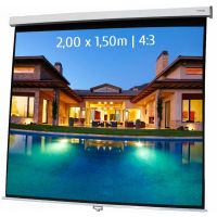 kimex pantalla de proyeccion manual 2x150m formato 43