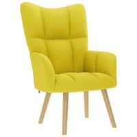 sillon de relax de tela amarillo clara vidaxl