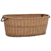 cesta para lena con asas de transporte sauce natural 88x57x34cm vidaxl