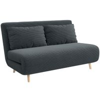 homcom sofa cama cama para invitados respaldo regulable en 3 posiciones tapizado de pana hasta 120 kg 141 x 90 x 81 cm gris oscuro   aosom espana