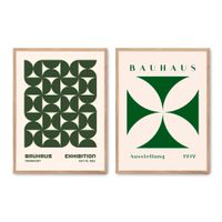 set de 2 cuadros 022 marco premium chapado en roble 30x40 cm