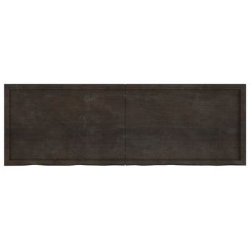 Tablero Mesa | Tablero Escritorio Madera Roble Tratada Marrón Oscuro 180x60x(2-6) Cm