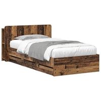 estructura de cama con almacenamiento y cabecero 80 x 200 cm vidaxl
