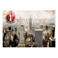 papel pintado 3d - new york - post age stamp 200x140 cm