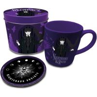 set lata regalo wednesday nightshades  ravens taza posavasos y lata 315 mls