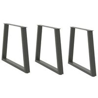 patas para mesa de comedor en forma de v 3 unidades antracita 80 x 72-733 cm acero vidaxl