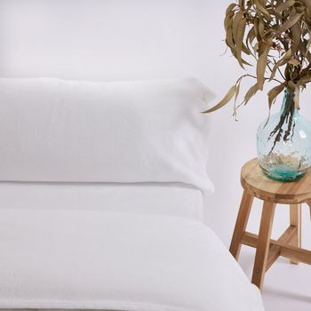 Juego De Sábanas Sedalina Lisa  Roto Blanco Cama De 150cm