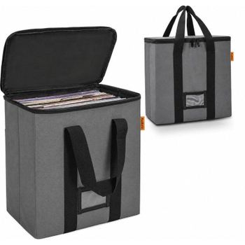 Funda para vinilos Audizio VCB50 gris capacidad 50 discos