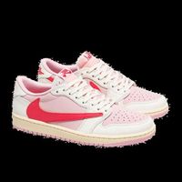 nike deportivas moda 1 retro low og sp travis scott sail tropical pink para hombre