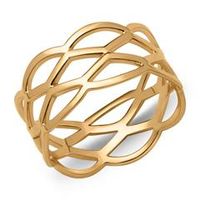 ladies hipster anillo entrelazado chapado en oro