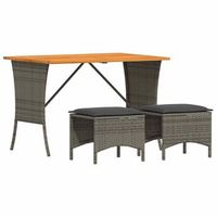 set comedor de jardin 3 uds con cojines ratan sintetico gris cfw653502