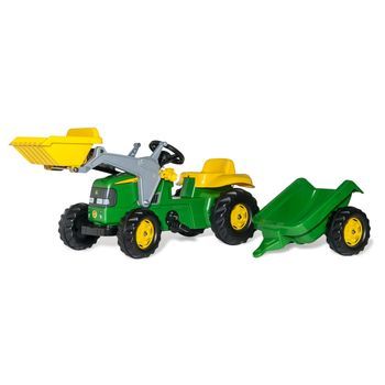Tractor De Pedales John Deere Con Pala Y Remolque