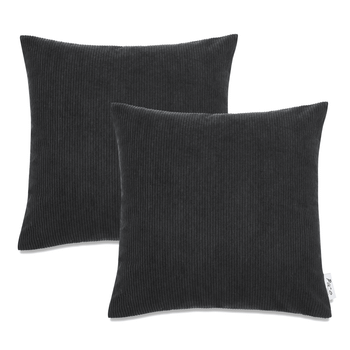 Funda de cojín Chino negro 45x45 cm, 2 piezas