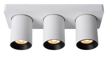 Foco de techo de aluminio 3xgu10 (mr16), blanco
