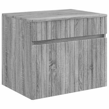 Mueble De Baño Montado En La Pared Sonoma Gris Vidaxl