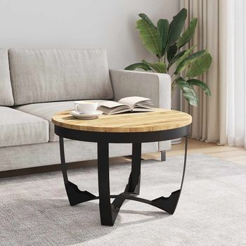 Mesa De Centro，mesa Auxiliar，mesa De Café Madera Maciza De Mango Sin Tratar 60x40 Cm