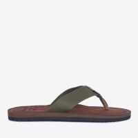 barbour mens toeman beach toe post sandals - olive - uk 7