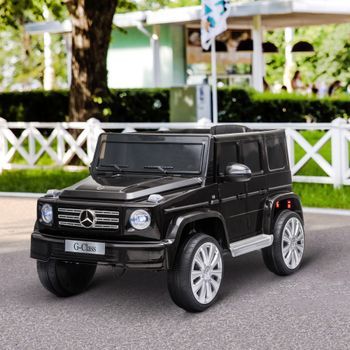 Coche Eléctrico Para Niños De +3 Años Benz G500 Negro Homcom