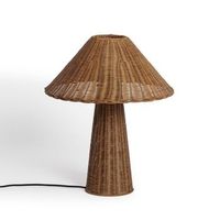 lampara de mesa de ratan nara m marron