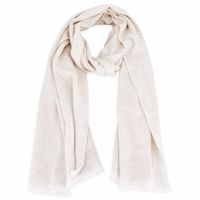 bufanda de cachemira y lana diamante beige 40 x 190 cm